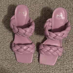 Marc Fisher Purple Heels with Braided Elegance